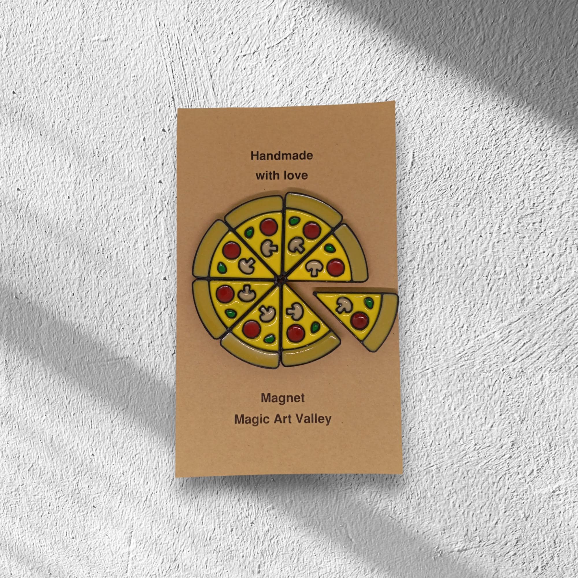 Mini Pizza Slice Magnets: Fun Food Kitchen Decor, Set of 8