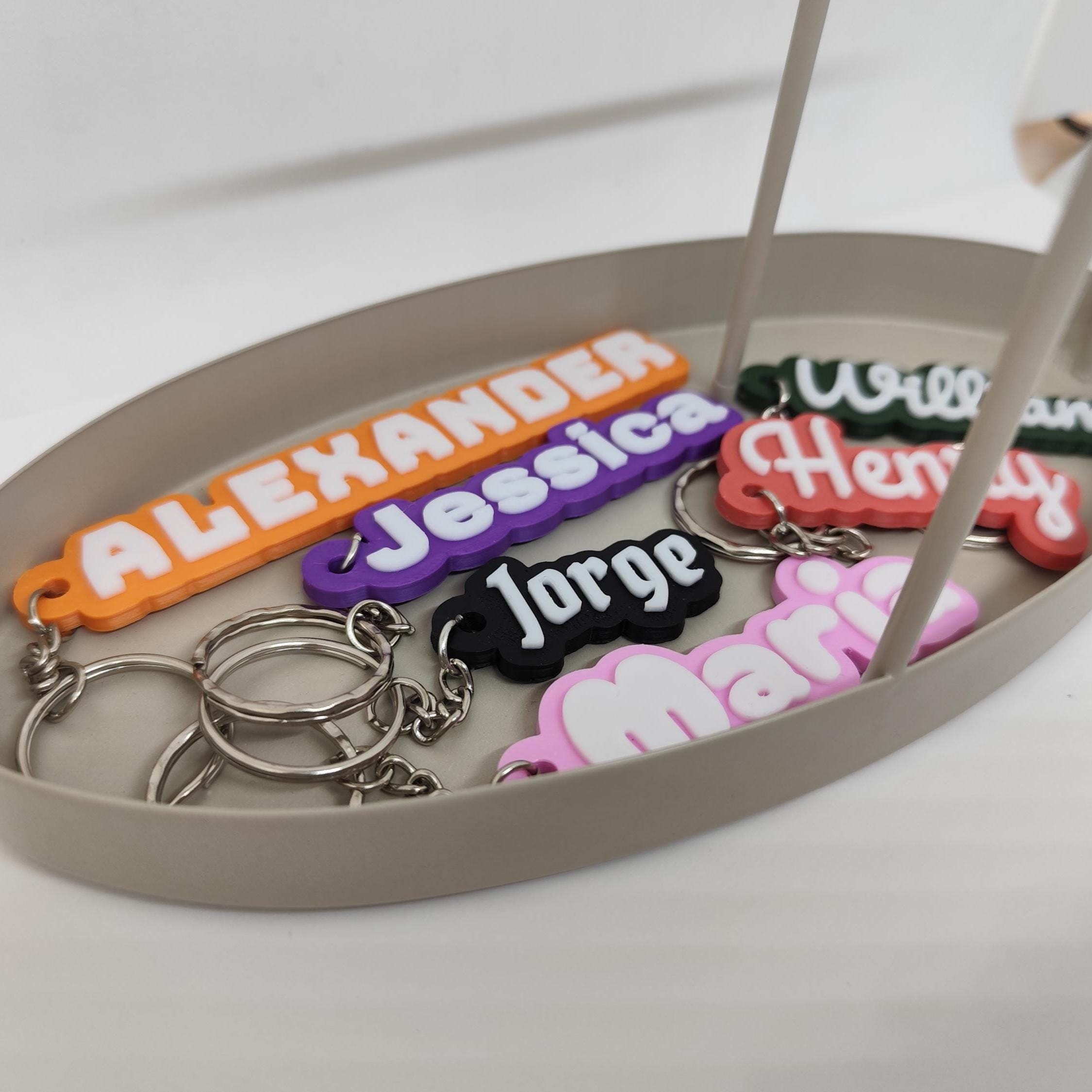Custom Name Keychain, Personalized Backpack Tag, Birthday Favor