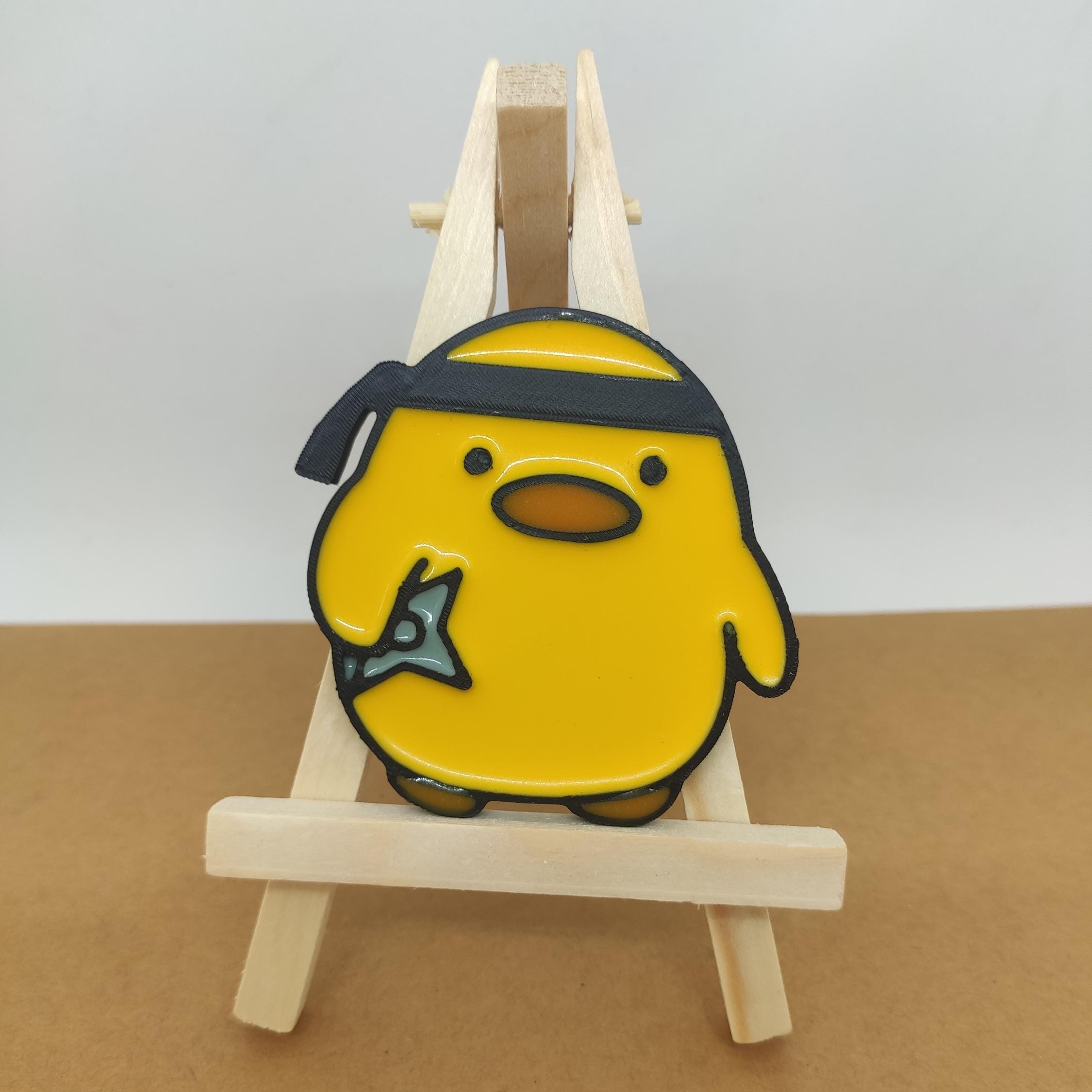 Funny Ninja Duck Magnet: 3D Kitchen Decor Gift