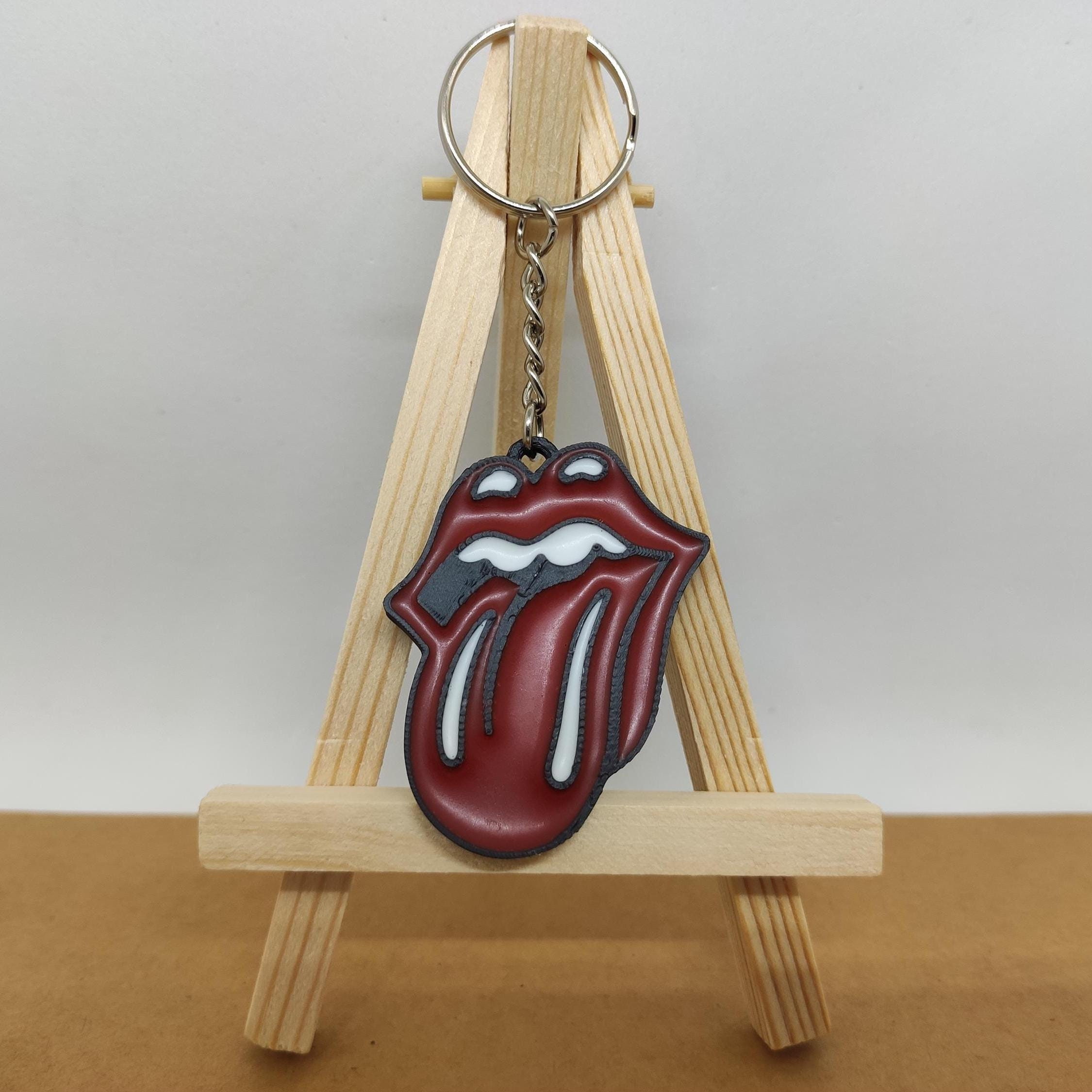Rolling Stones Keychain: 3D Matte Rock Band Fan Gift