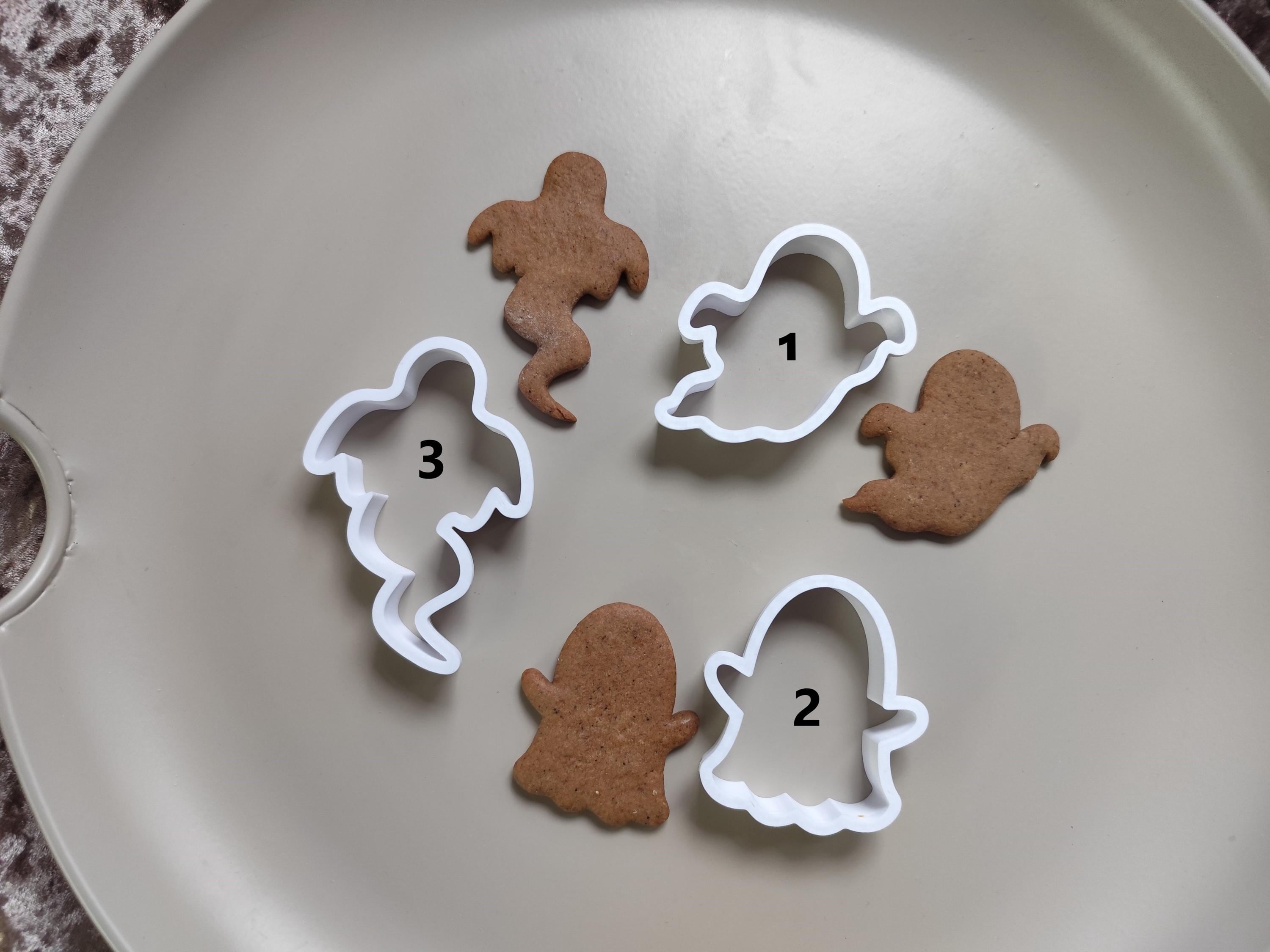 Spooky Ghost Cookie Cutters | Polymer Clay, Ceramic, Halloween Crafting (3 Styles, 4 Sizes)