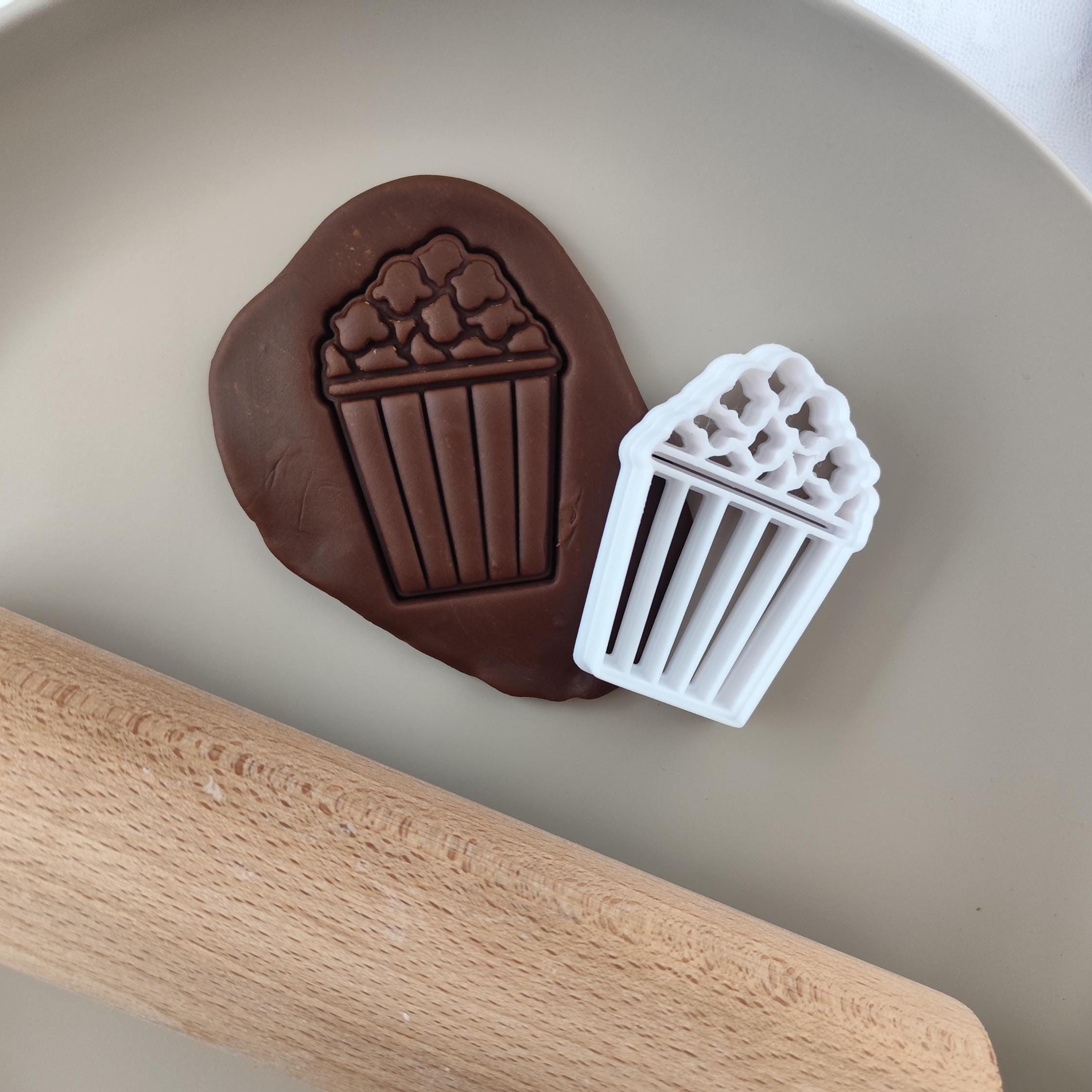 Popcorn Cookie Cutter: Movie Night Baking Mold