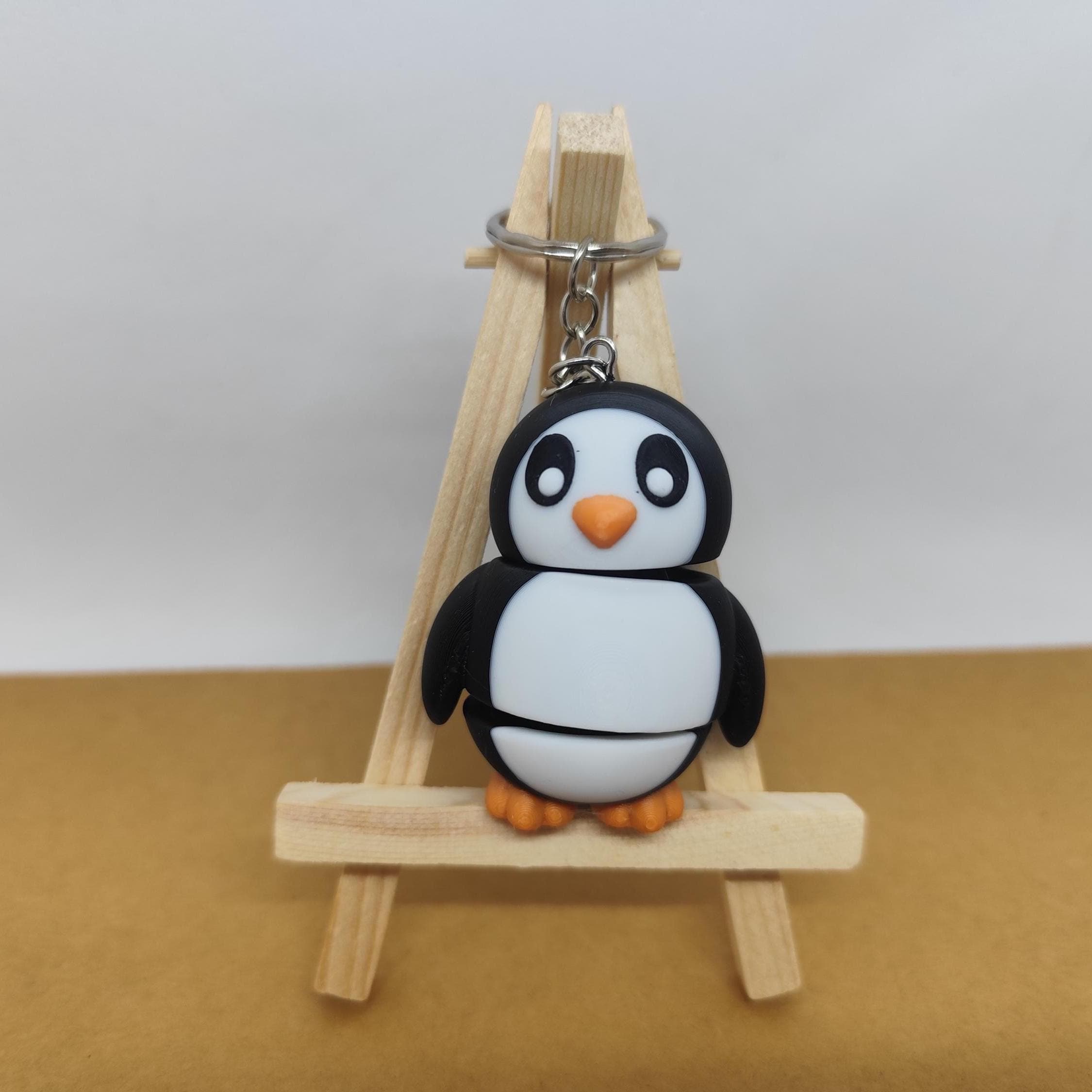 Penguin Keychain: Flexi Arctic Bird Charm, Bag Accessory
