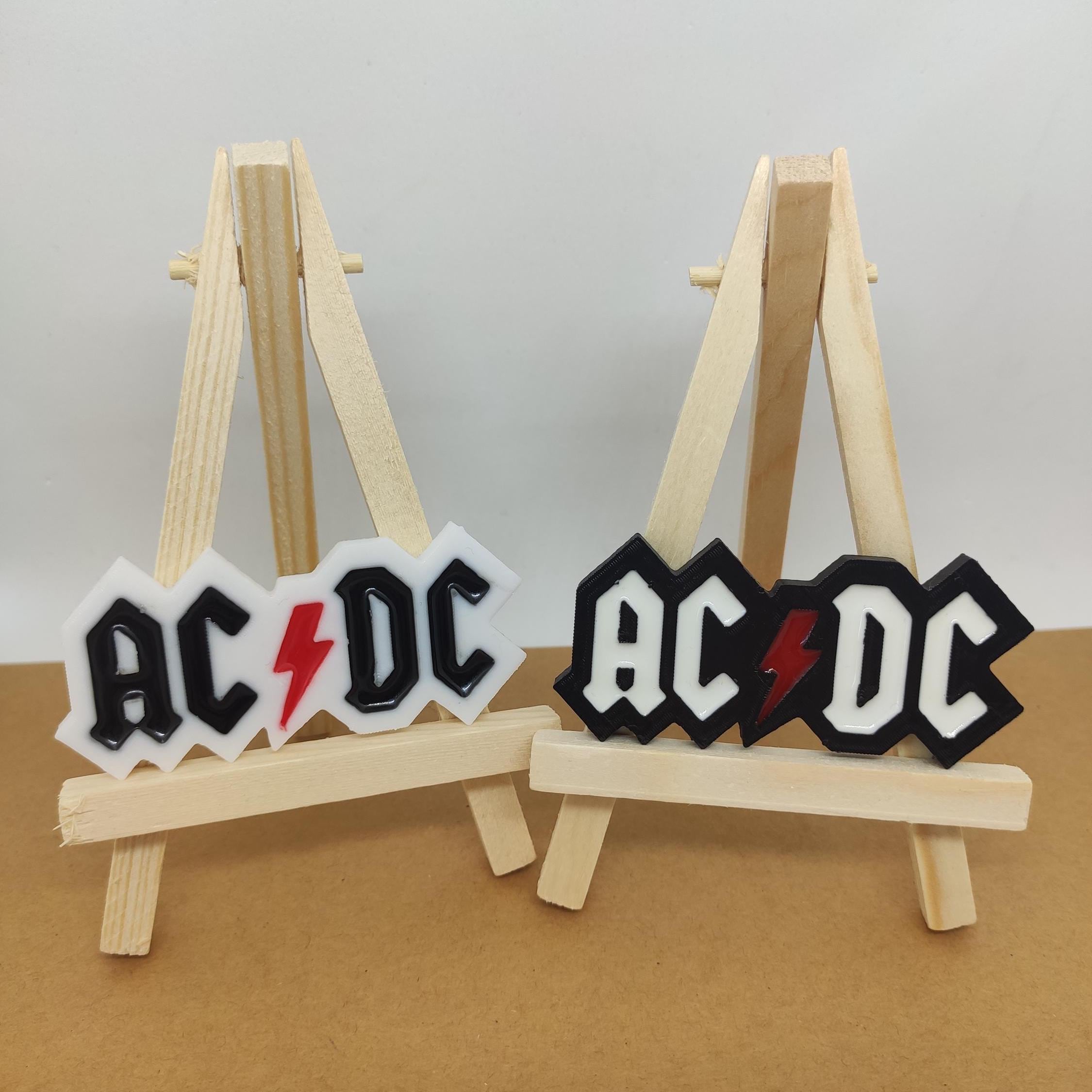 AC/DC Logo Magnet: 3D Rock Music Kitchen Decor