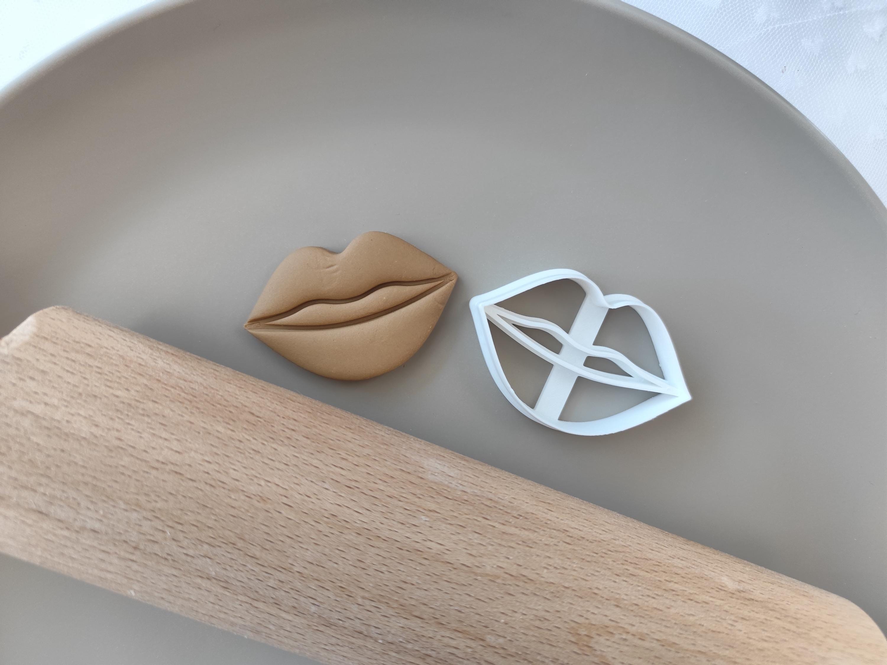 Lip Cookie Cutter: Food-Safe PLA Clay Dough Mold