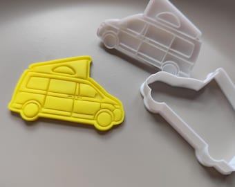 Transporter Cookie Cutter Stamp Camper Van California Retro Baking Tool
