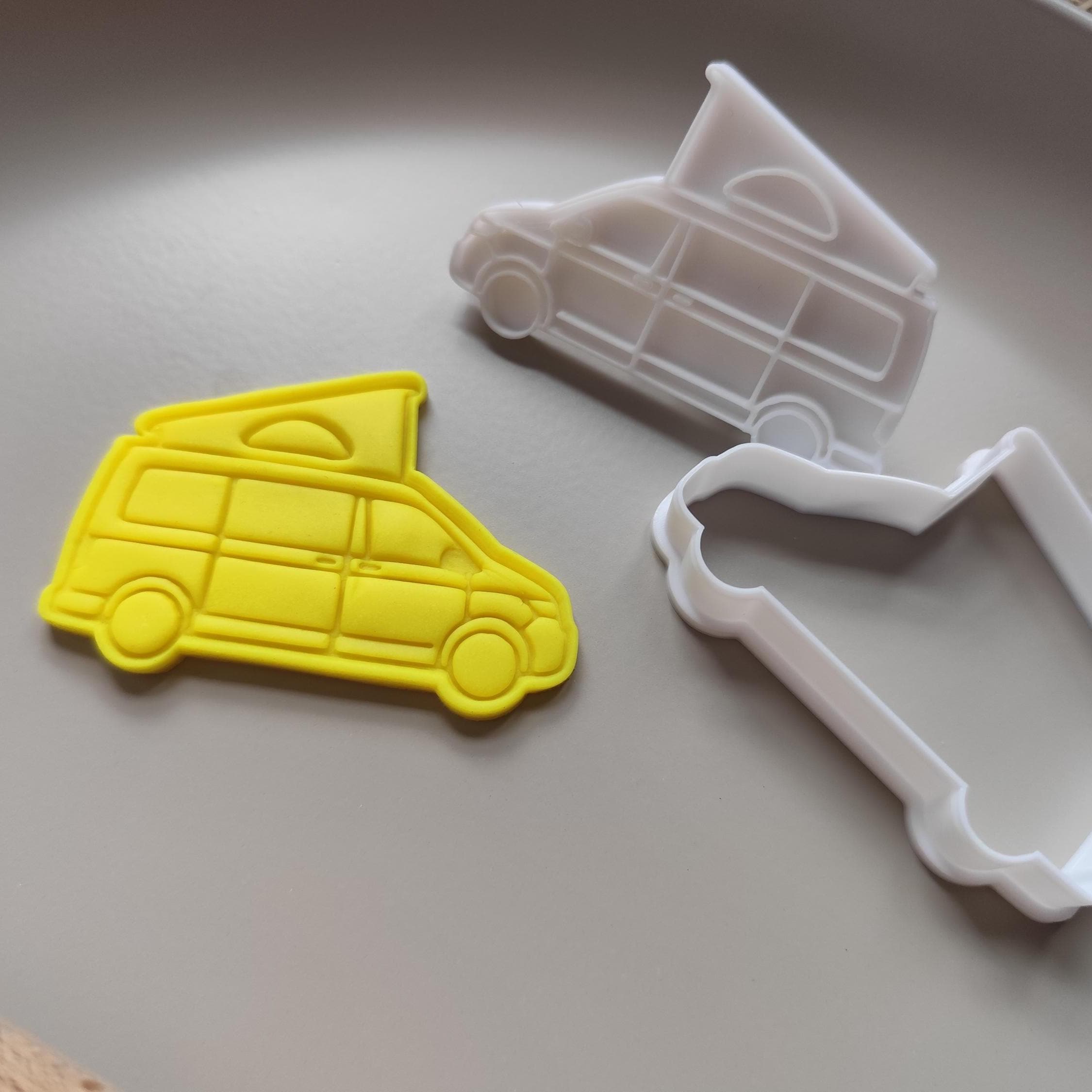Transporter Cookie Cutter Stamp Camper Van California Retro Baking Tool