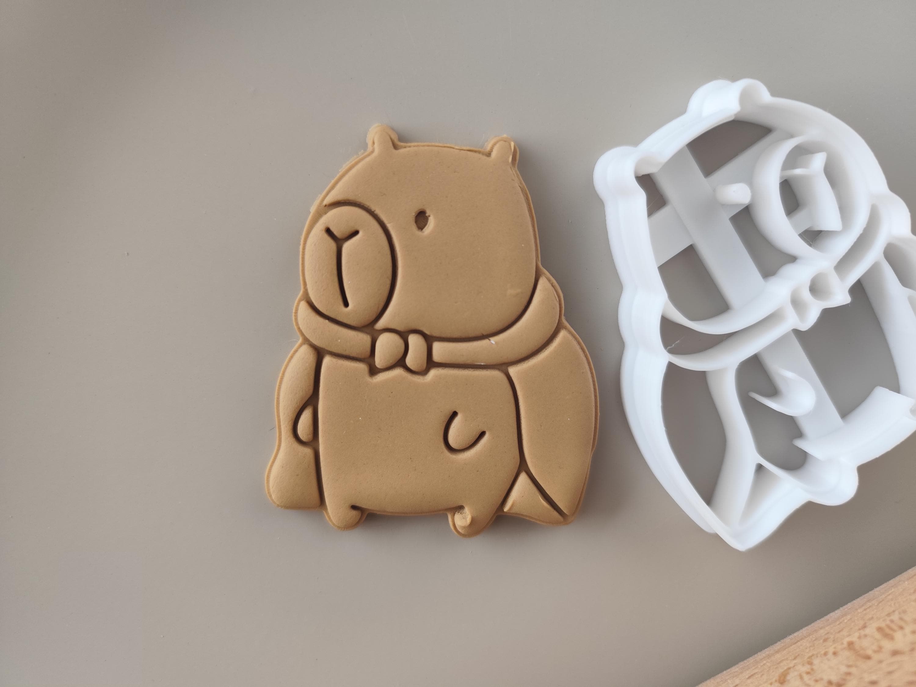 Capybara Superhero Cookie Cutter: Animal Clay Dough Mold