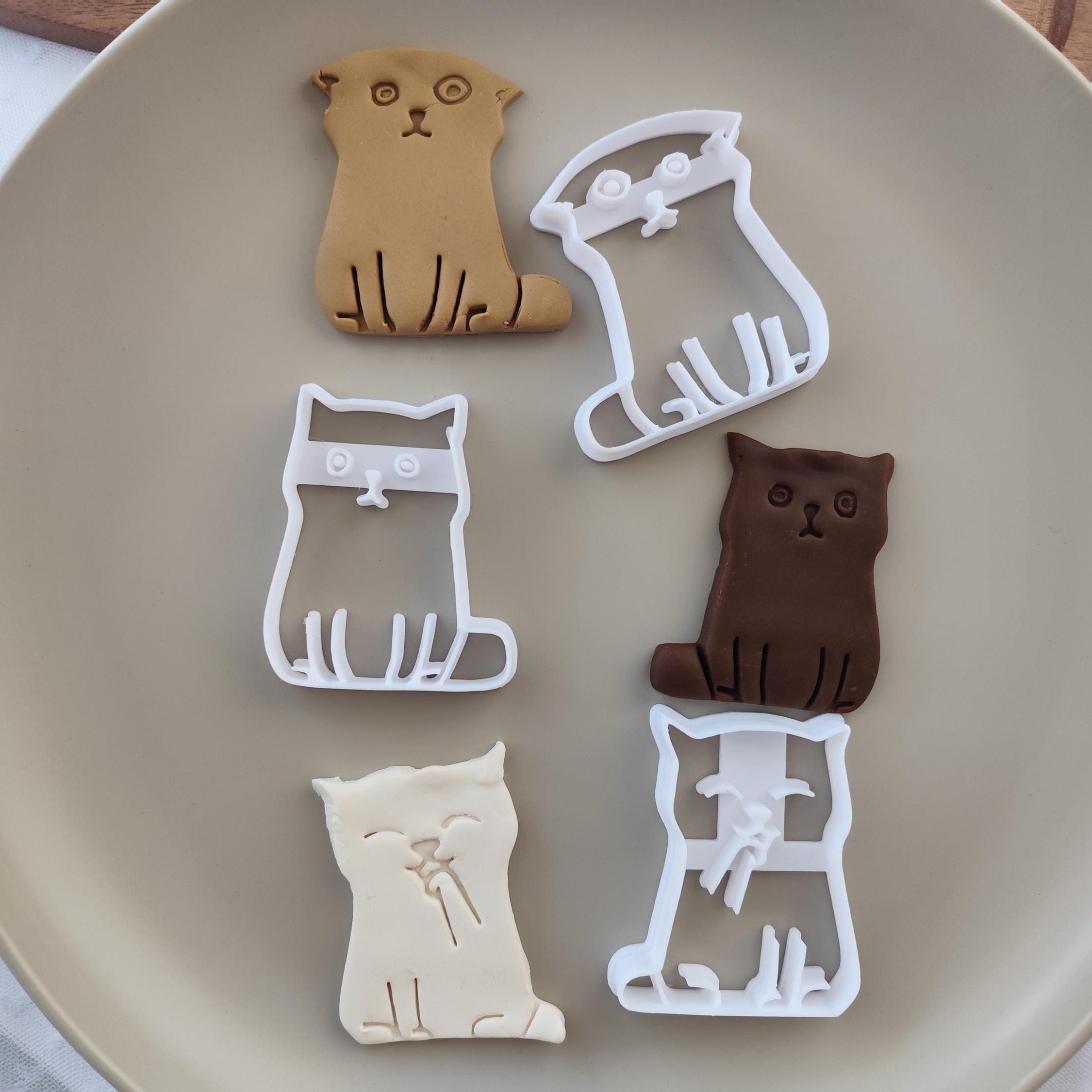 Cat Cookie Cutter Set: Whimsical Designs, Baking & Clay Mold