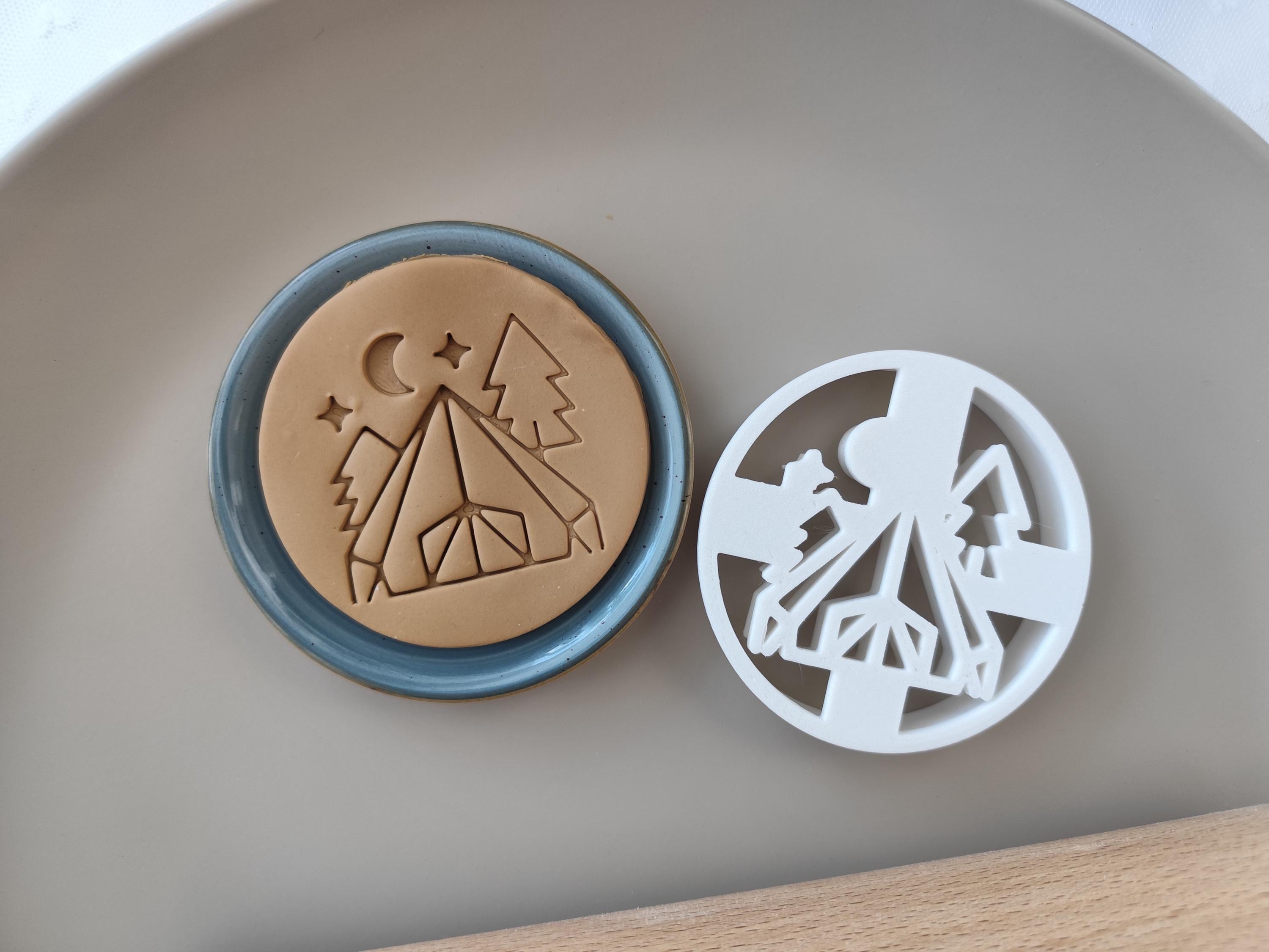 Travel Tent Cookie Cutter: Night Sky Camping Theme
