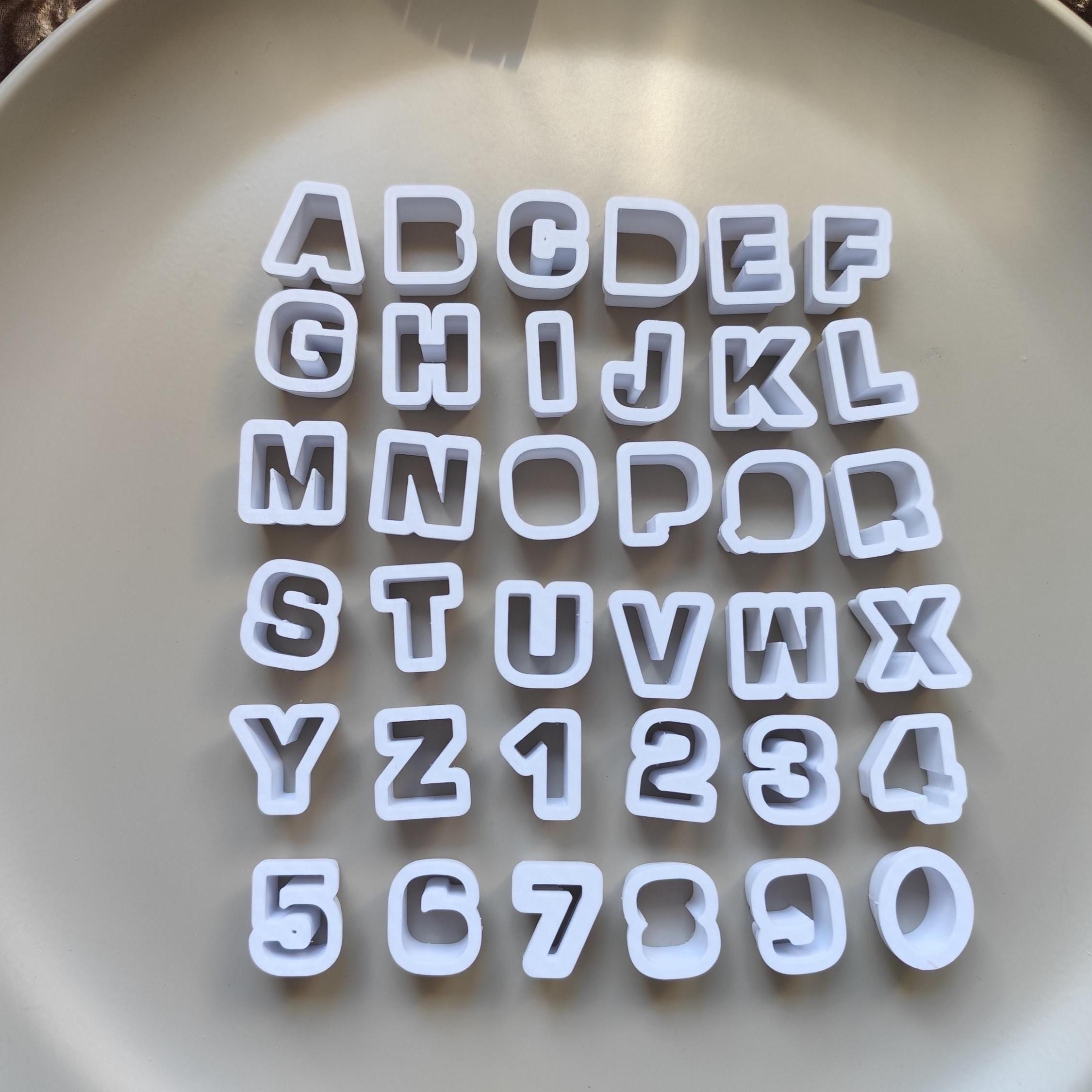 Alphabet Number Clay Cutters | Miniature Fondant Jewelry Tool Set