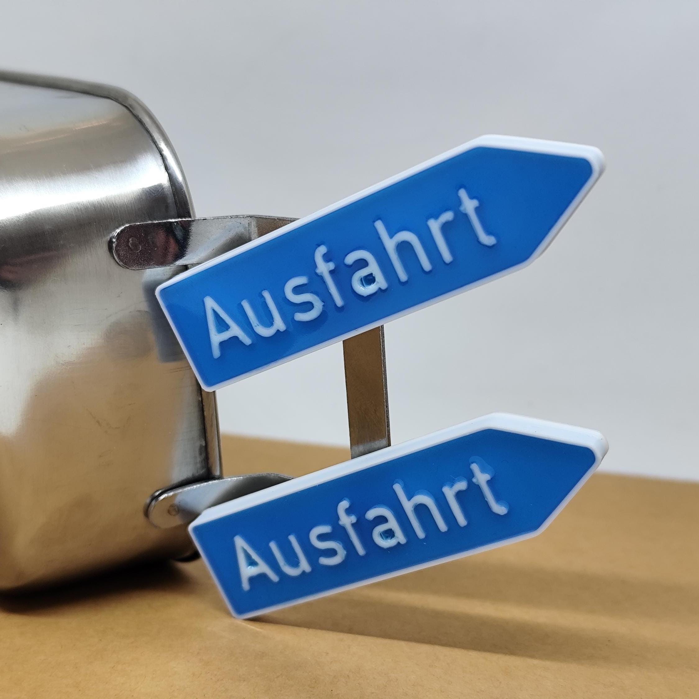 Germany Ausfahrt Road Sign Fridge Magnet: Travel Souvenir, Home Decor