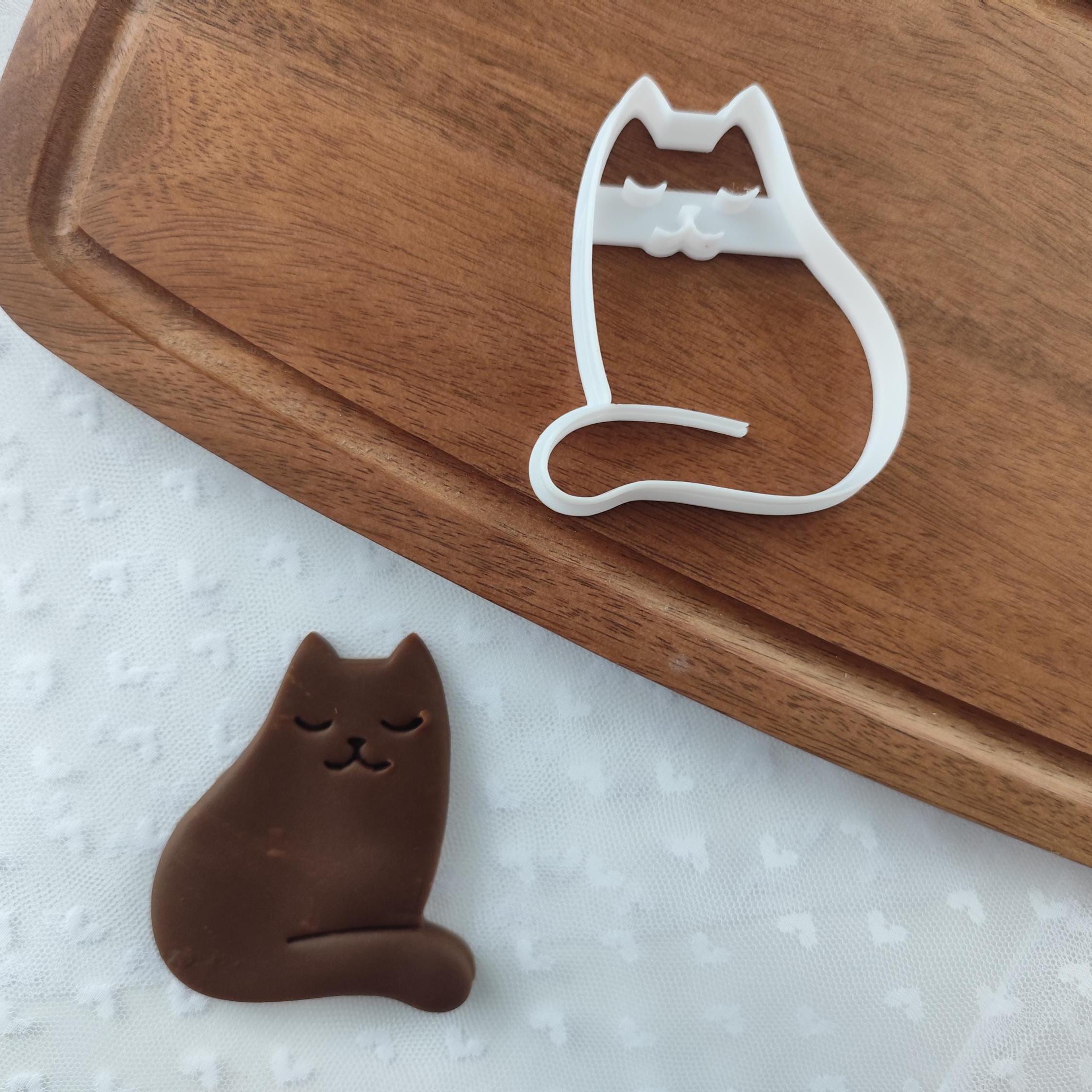 Cat Cookie Cutter – Biodegradable Plastic, Baking & Clay Mold