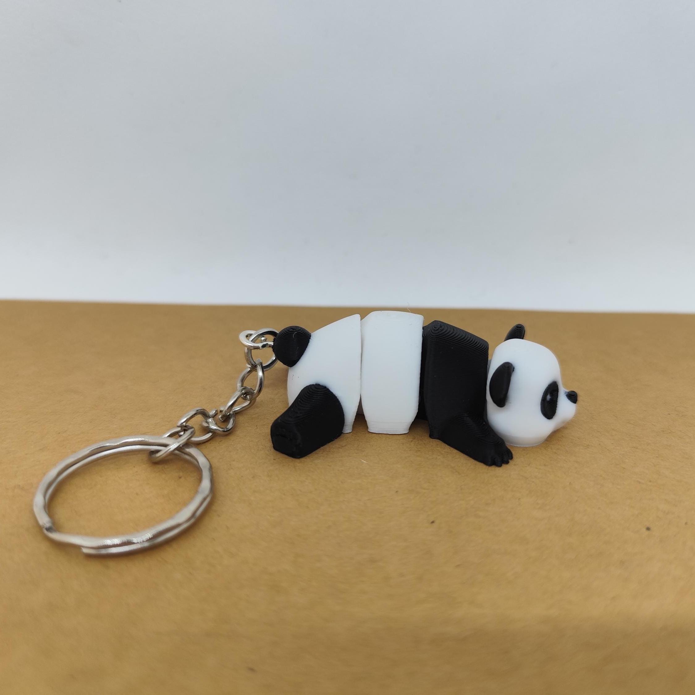 Flexi Panda Keychain, Backpack Charm