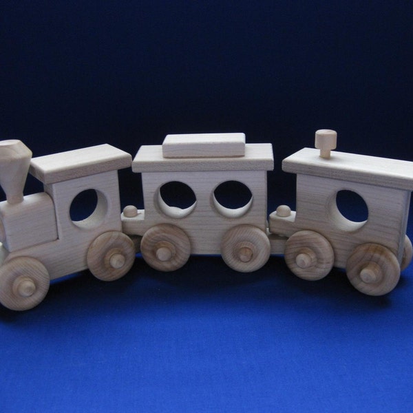 My First Train Set - Natural Maple 3 cars of your choice