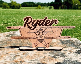 Child Name Airplane Decor Sign