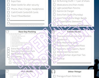 Theme Park Running - runDopey Packing list