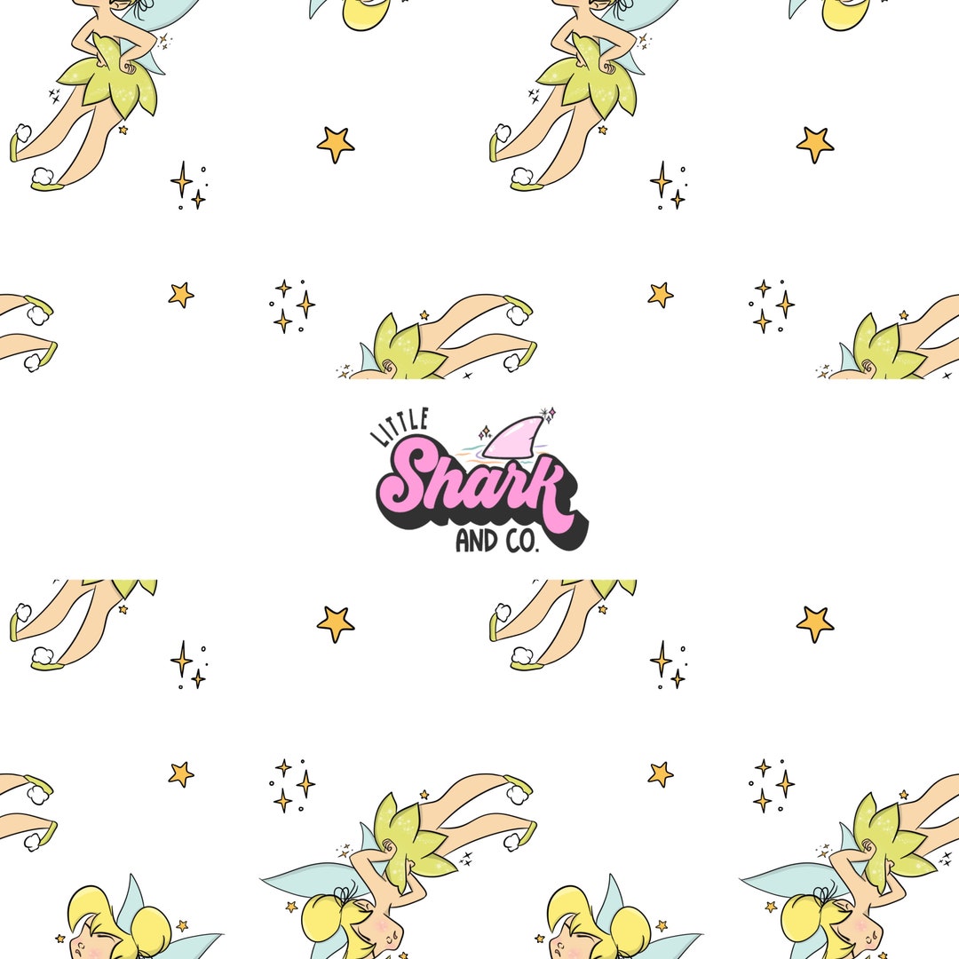 Magical Fairy Seamless Pattern, Tinkerbell Seamless File for Fabric ...