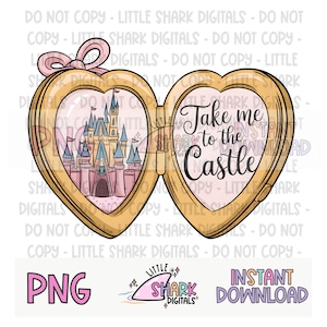 Heart locket, bow, Mickey Minnie Mouse, Castle locket, Cute Locket Bow, Minnie Mickey Lover Png, Cute Coquette Png, Digital Download