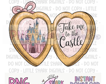 Heart locket, bow, Mickey Minnie Mouse, Castle locket, Cute Locket Bow, Minnie Mickey Lover Png, Cute Coquette Png, Digital Download