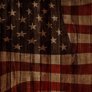 American Flag Wood Wall Digital Backdrop (8x10in)