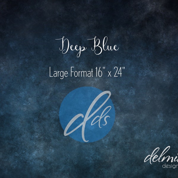 Deep Blue Large Format Old Master Digital Backdrop