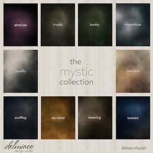 Mystic Collection Digital Background | Studio Digital Backdrop |Grays, Browns, Greens and Blues | Photo Background | Muslin Style | Bundle