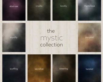 Mystic Collection Digital Background | Studio Digital Backdrop |Grays, Browns, Greens and Blues | Photo Background | Muslin Style | Bundle