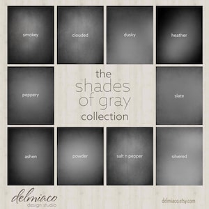 Shades of Gray Collection Photography Digital Backdrop A complete selection of Gray Shades Photography Backdrop Green Screen image 1