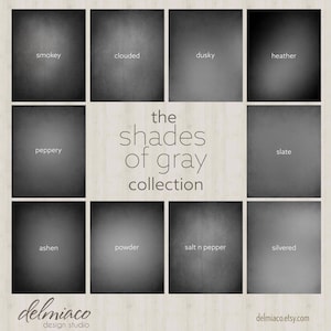 Gray Photography Digital Backdrops: Smokey, Heather, Slate (Digital Download)