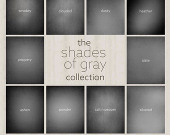 Shades of Grey Collection Photography Digital Backdrop / Una selezione completa di Grey Shades / Photography Backdrop / Green Screen