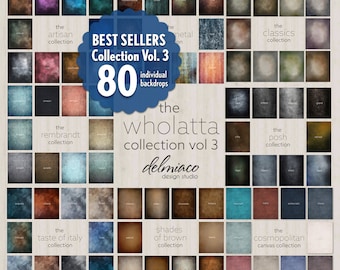 80 Photography Digital Backgrounds, Wholatta Collection Volume 3 Backdrops, Portrait Studio, Portrait Texture, School Pictures, Headshots