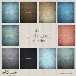 The Rembrandt Collection Photography Digital Backdrop | A mixture of Grays, Browns, Greens, Browns and Blues Backgrounds | Digital Paper