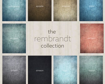 The Rembrandt Collection Photography Digital Backdrop | A mixture of Grays, Browns, Greens, Browns and Blues Backgrounds | Digital Paper