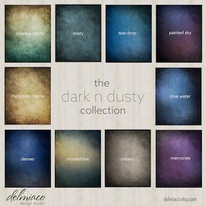 The Dark &#39;n Dusty Collection Digital Backgrounds | Gray, Brown, Green, Purple and Blues | Photography Backdrop | Digital Paper