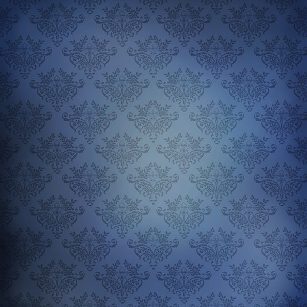 Magnificent Blue Damask Digital Backdrop | Photography Backdrop | Photoshop Texture Overlay | Scrapbook Paper | Digital Download