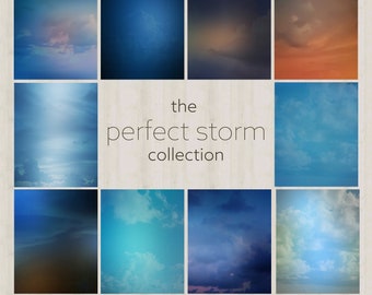 The Perfect Storm Collection Photography Digital Backdrop | Sky Background | Cloud backdrop | High Resolution | Instant Download