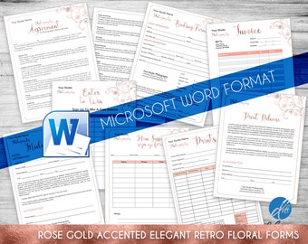 Fotografie Auftrags-Bundle: Rechnung, Model-Release & Buchungsformular (MS WORD)