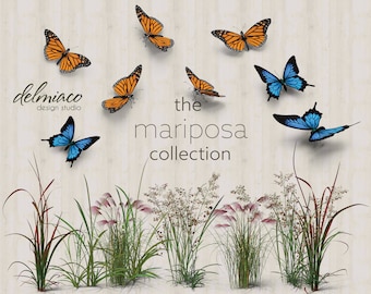 Realistic Butterfly Photoshop Overlays, The Mariposa Collection, High Quality PNG Overlays, High Quality 300 dpi