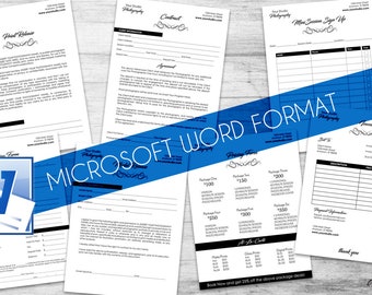Fotografie Bündel: Vertrag, Rechnung, Model-Release (Microsoft Word Format)