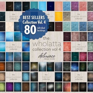 80 Photography Digital Backgrounds, Wholatta Collection Volume 4 Backdrops Bundle, Portrait Studio, Green Screen, Photography Backdrops