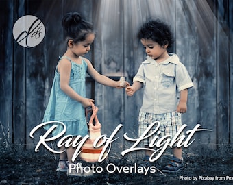 Sun Flare Overlay | 60 Different Rays of Light to choose from | Flare Light Overlay