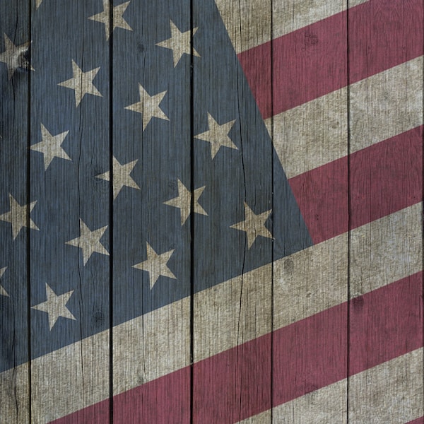 Rustic American Flag on a Wooden Wall | Just in time for Independence Day! | Abstract Flag Background | High Quality | Instant Download