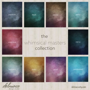 Whimsical Masters Digital Background | Studio Digital Backdrop | Bright Dramatic color palettes | Photo Prop | Muslin Style | Photography