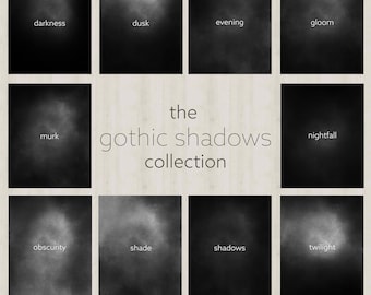 Gothic Shadows Photography Backdrop: Black & Gray Portrait Backgrounds (Digital Download)