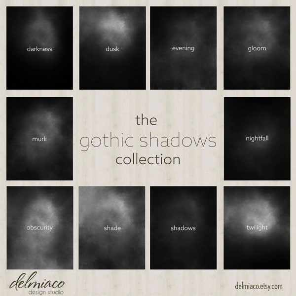 Gothic Shadows Sammlung Fotografie digitale Kulisse | Eine Auswahl an schwarzen und grauen Hintergründen | Fotografie Hintergrund | Portrait Studio