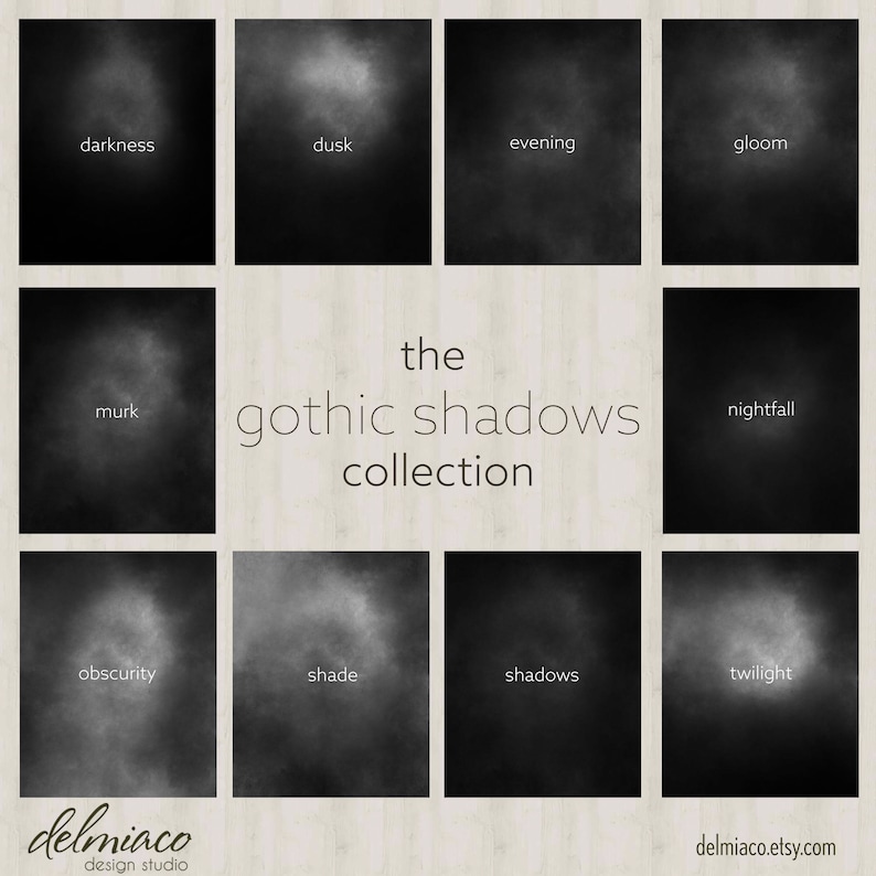 Gothic Shadows Collection Photographie Digital Backdrop fr Une sélection de Fonds d'arrière-plan noirs et gris fr Photographie Backdrop fr Portrait Studio image 1