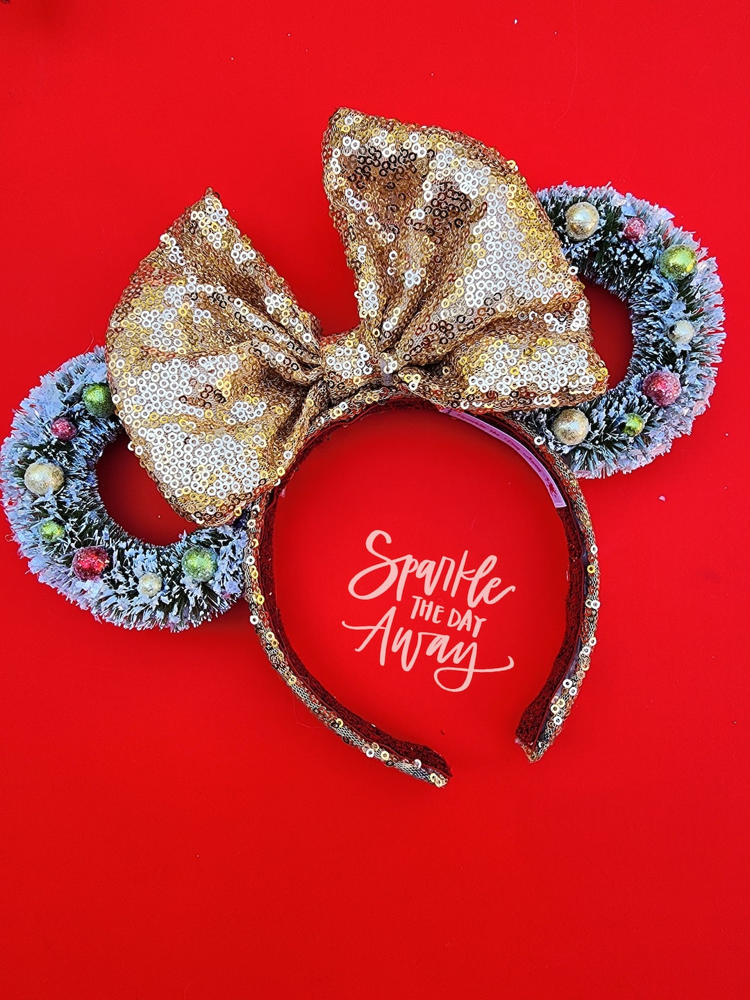 Christmas Wreath Ears Etsy