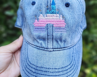 Magical Castle Embroidered Hat (pastel)