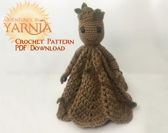 Groot Lovey Blanket Crochet Pattern, INSTANT DOWNLOAD, baby blanket, superhero security blanket